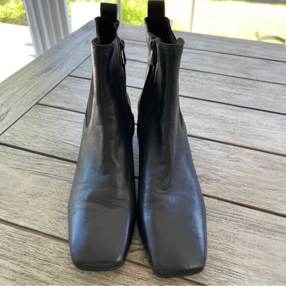 Franco Sarto Waxton Black Leather Boots Womens Size 11 - Picture 2 of 6